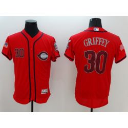 Cheap Ken Griffey Reds Jersey From China Red Fashion Stars & Stripes 2016 FLEXBASE #30 in Men Women Youth Size