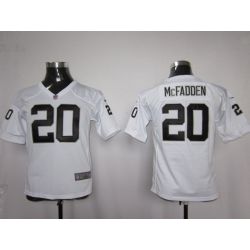Cheap Darren McFadden Raiders Youth Jersey #20 White From China