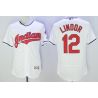 Cheap Francisco Lindor Indians Jersey From China White 2016 FLEXBASE #12 in Men Women Youth Size