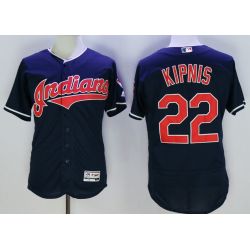 Cheap Jason Kipnis Indians Jersey From China Navy 2016 FLEXBASE #22 in Men Women Youth Size