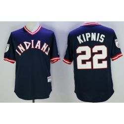 Cheap Jason Kipnis Indians Jersey From China Navy 1976 throwback #22 in Men Women Youth Size