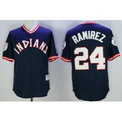 Cheap Michael Bourn Indians Jersey From China Navy 1976 throwback #24 in Men Women Youth Size