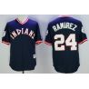 Cheap Michael Bourn Indians Jersey From China Navy 1976 throwback #24 in Men Women Youth Size