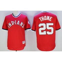 Cheap Jim Thome Indians Jersey From China Red 1976 throwback #25 in Men Women Youth Size
