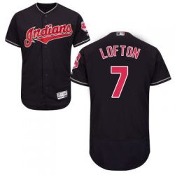 Cheap Kenny Lofton Indians Jersey From China Navy 2016 FLEXBASE #7 in Men Women Youth Size