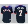 Cheap Kenny Lofton Indians Jersey From China Navy 1976 throwback #7 in Men Women Youth Size