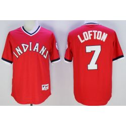 Cheap Kenny Lofton Indians Jersey From China Red 1976 throwback #7 in Men Women Youth Size