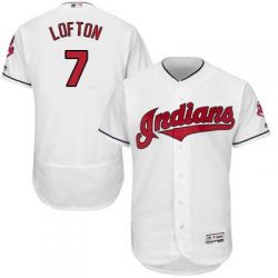 Cheap Kenny Lofton Indians Jersey From China White 2016 FLEXBASE #7 in Men Women Youth Size
