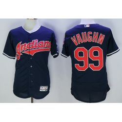 Cheap Ricky Vaughn Indians Jersey From China Blue 2016 FLEXBASE #99 in Men Women Youth Size