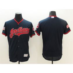 Cheap Indians Jersey From China Navy Fashion Stars & Stripes Blank 2016 FLEXBASE in Men Women Youth Size