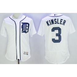 Cheap Ian Kinsler Tigers Jersey From China White 2016 FLEXBASE #3 in Men Women Youth Size