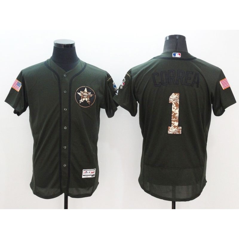 Cheap Rookie Correa Astros Jersey From China Olive Salute To Service 2016 FLEXBASE #1 in Men Women Youth Size Cheap Rookie Correa Astros Jersey From China Olive Salute To Service 2016 FLEXBASE #1 in Men Women Youth Size
