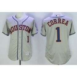 Cheap Rookie Correa Astros Jersey From China Grey 2016 FLEXBASE #1 in Men Women Youth Size