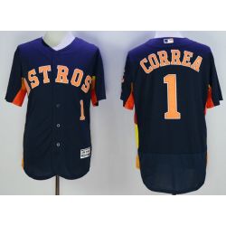 Cheap Rookie Correa Astros Jersey From China Navy 2016 FLEXBASE #1 in Men Women Youth Size