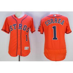 Cheap Rookie Correa Astros Jersey From China Orange 2016 FLEXBASE #1 in Men Women Youth Size