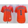 Cheap Rookie Correa Astros Jersey From China Orange 2016 FLEXBASE #1 in Men Women Youth Size