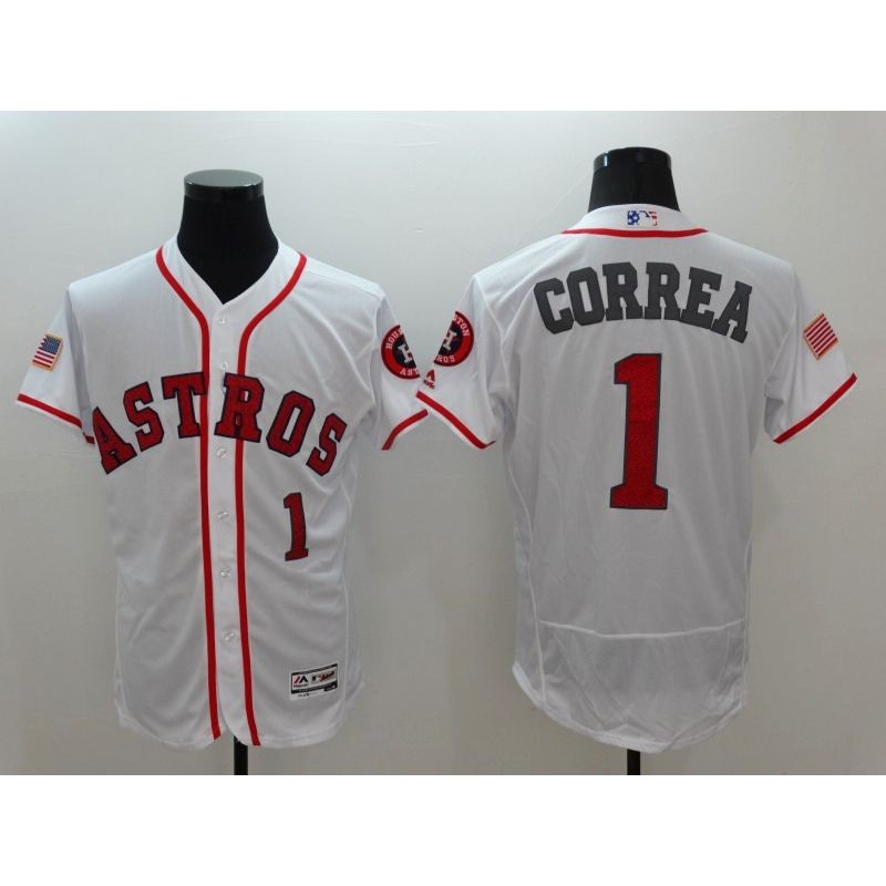 Cheap Rookie Correa Astros Jersey From China White Fashion Stars & Stripes 2016 FLEXBASE #1 in Men Women Youth Size Cheap Rookie Correa Astros Jersey From China White Fashion Stars & Stripes 2016 FLEXBASE #1 in Men Women Youth Size