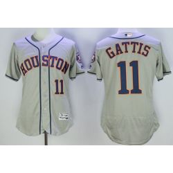 Cheap Evan Gattis Astros Jersey From China Gray 2016 FLEXBASE #11 in Men Women Youth Size