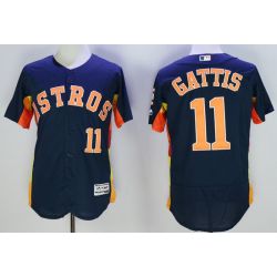 Cheap Evan Gattis Astros Jersey From China Navy 2016 FLEXBASE #11 in Men Women Youth Size