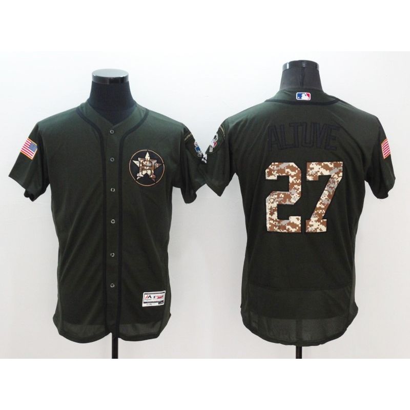 Cheap Jose Altuve Astros Jersey From China Olive Salute To Service 2016 FLEXBASE #27 in Men Women Youth Size Cheap Jose Altuve Astros Jersey From China Olive Salute To Service 2016 FLEXBASE #27 in Men Women Youth Size