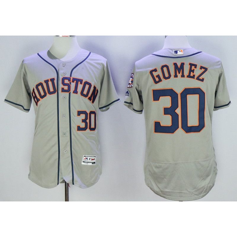 Cheap Carlos Gomez Astros Jersey From China Grey 2016 FLEXBASE #30 in Men Women Youth Size