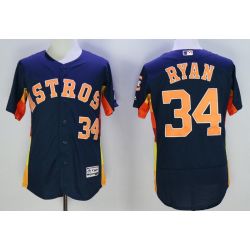 Cheap Nolan Ryan Astros Jersey From China Navy 2016 FLEXBASE #34 in Men Women Youth Size