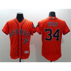 Cheap Nolan Ryan Astros Jersey From China Orange 2016 FLEXBASE #34 in Men Women Youth Size