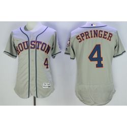 Cheap George Springer Astros Jersey From China Gray 2016 FLEXBASE #4 in Men Women Youth Size