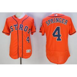 Cheap George Springer Astros Jersey From China Orange 2016 FLEXBASE #4 in Men Women Youth Size