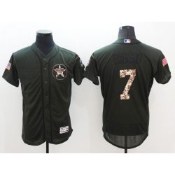 Cheap Craig Biggio Astros Jersey From China Olive Salute To Service 2016 FLEXBASE #7 in Men Women Youth Size
