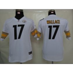 Cheap Mike Wallace Steelers Youth Jersey #17 White From China