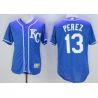 Cheap Salvador Perez Royals Jersey From China Royal Blue 2016 FLEXBASE #13 in Men Women Youth Size