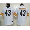 Cheap Troy Polamalu Steelers Youth Jersey #43 White From China