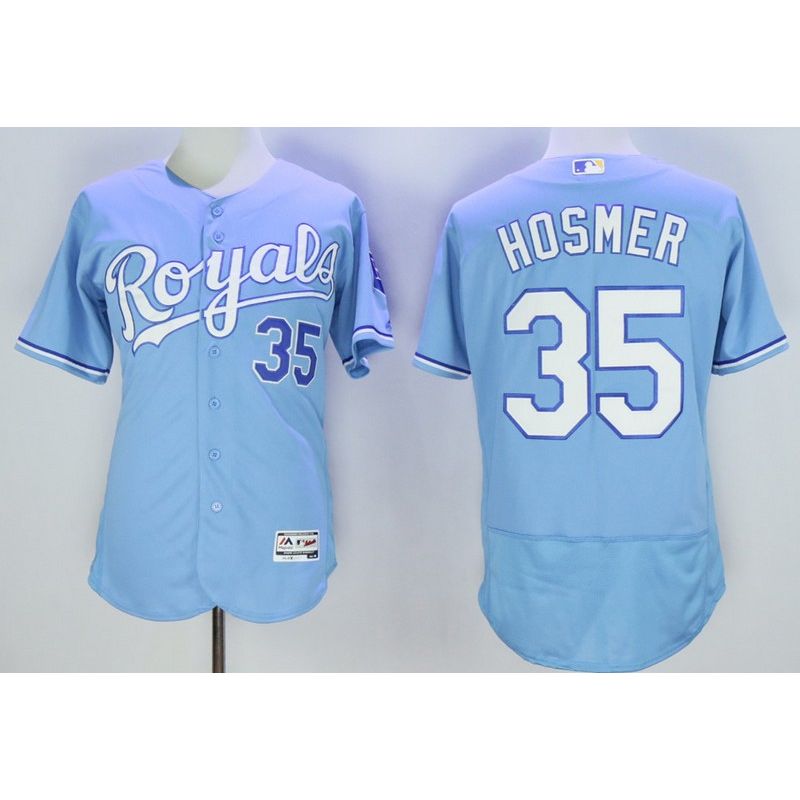 Cheap Eric Hosmer Royals Jersey From China Light Blue 2016 FLEXBASE #35 in Men Women Youth Size