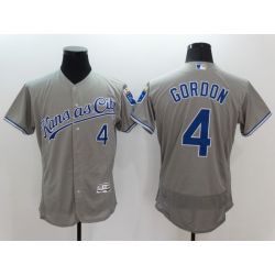 Cheap Alex Gordon Royals Jersey From China Gray 2016 FLEXBASE #4 in Men Women Youth Size