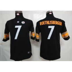 Cheap Ben Roethlisberger Steelers Youth Jersey #7 Black From China