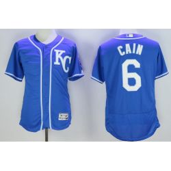 Cheap Lorenzo Cain Royals Jersey From China Blue 2016 FLEXBASE #6 in Men Women Youth Size