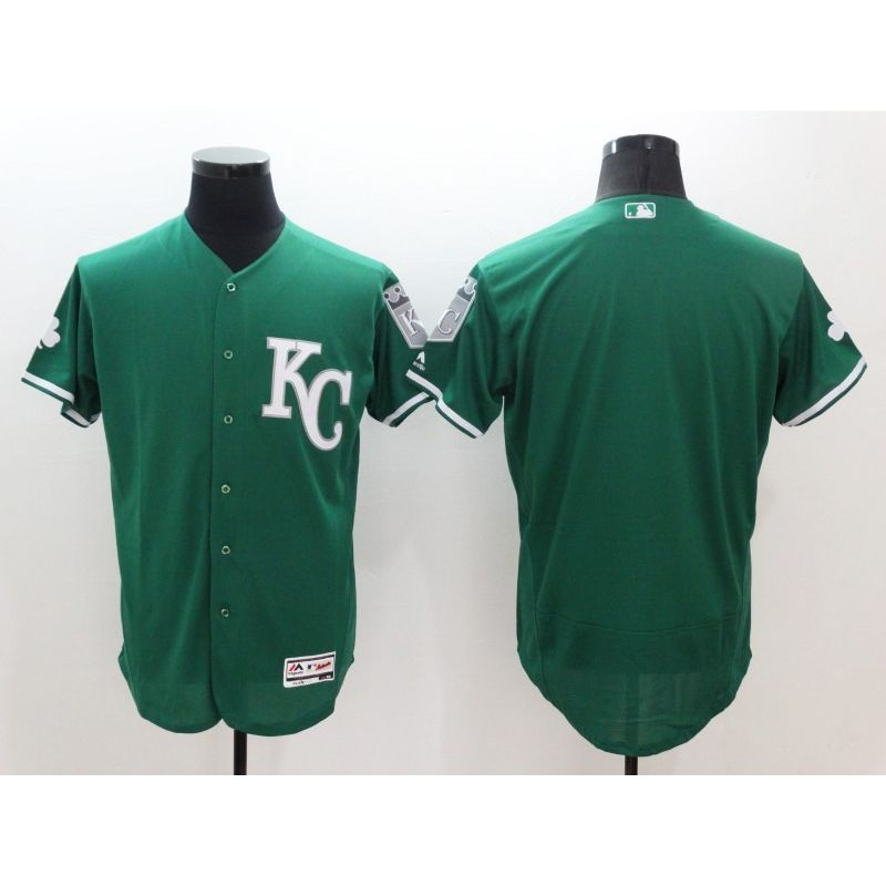 Cheap Royals Jersey From China Green Blank 2016 FLEXBASE in Men Women Youth Size