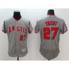 Cheap Mike Trout Angels Jersey From China Grey 2016 FLEXBASE #27 in Men Women Youth Size