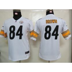 Cheap Antonio Brown Steelers Youth Jersey #84 White From China