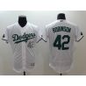 Cheap Jackie Robinson Dodgers Jersey From China White green lettering 2016 FLEXBASE #42 in Men Women Youth Size