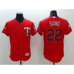 Cheap Miguel Sano Twins Jersey From China Red Fashion Stars & Stripes 2016 FLEXBASE #22 in Men Women Youth Size