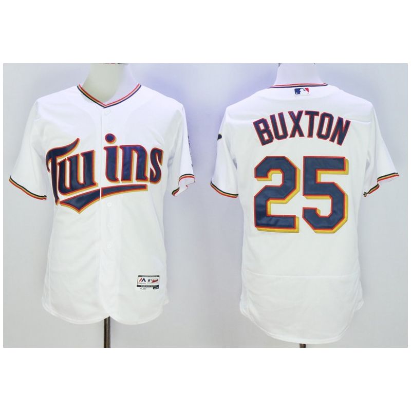 Cheap Byron Buxton Twins Jersey From China White 2016 FLEXBASE #25 in Men Women Youth Size