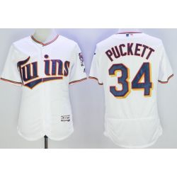 Cheap Kirby Puckett Twins Jersey From China White 2016 FLEXBASE #34 in Men Women Youth Size