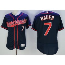 Cheap Joe Mauer Twins Jersey From China Blue 2016 FLEXBASE #7 in Men Women Youth Size