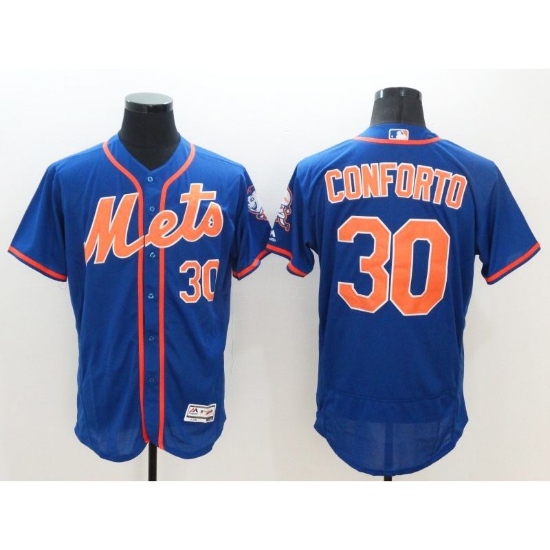 Cheap Michael Conforto Mets Jersey From China Blue 2016 FLEXBASE #30 in Men Women Youth Size