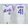 Cheap Tom Seaver Mets Jersey From China White V-neck throwback 2016 FLEXBASE #41 in Men Women Youth Size