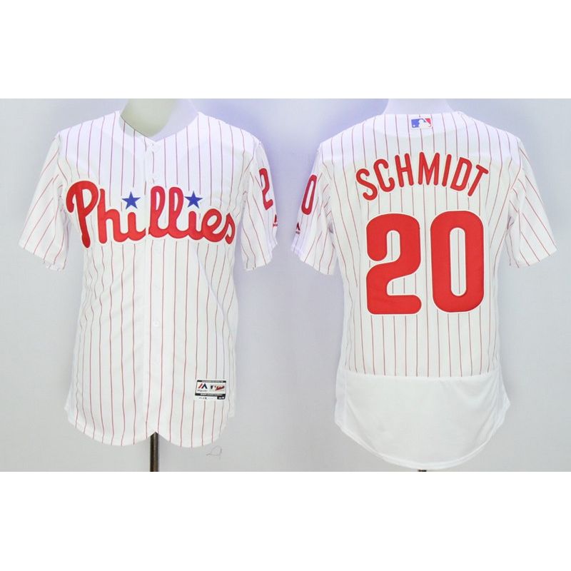 Cheap Mike Schmidt Phillies Jersey From China White 2016 FLEXBASE #20 in Men Women Youth Size