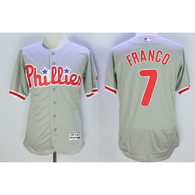 Cheap Maikel Franco Phillies Jersey From China Grey 2016 FLEXBASE #7 in Men Women Youth Size