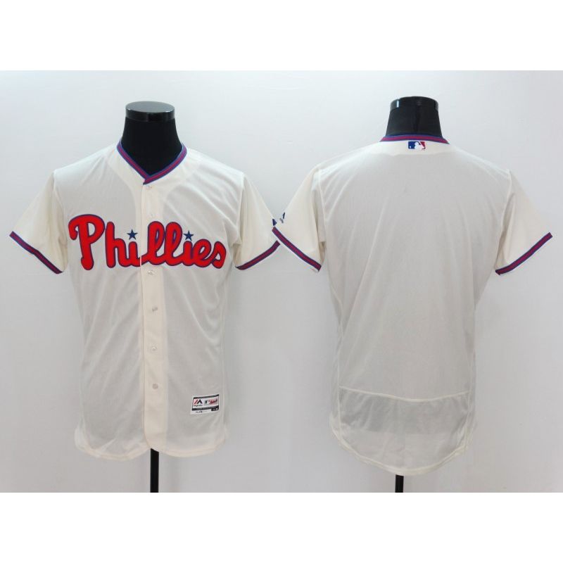 Cheap Phillies Jersey From China Cream Blank 2016 FLEXBASE in Men Women Youth Size